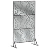 Yksityisyysnäyttö 100 x 50 x 180 cm Galvanoitu teräs Hopea