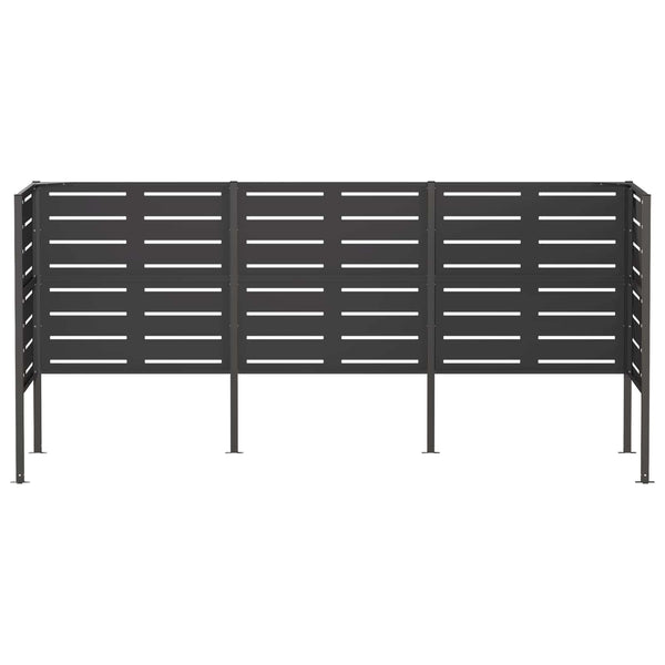 Roska-astian näyttö 249 x 85 x 113 cm Teräs Musta