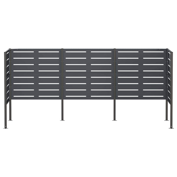 Roska-astian näyttö 249 x 85 x 113 cm Teräs Antrasiitti