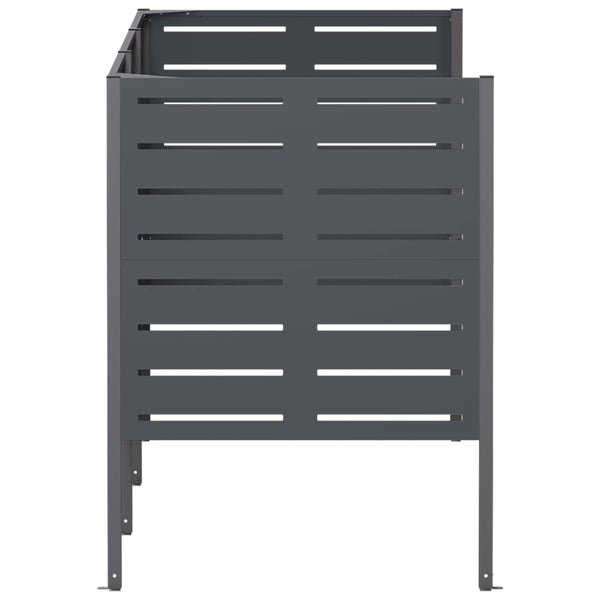 Roska-astian näyttö 249 x 85 x 113 cm Teräs Antrasiitti