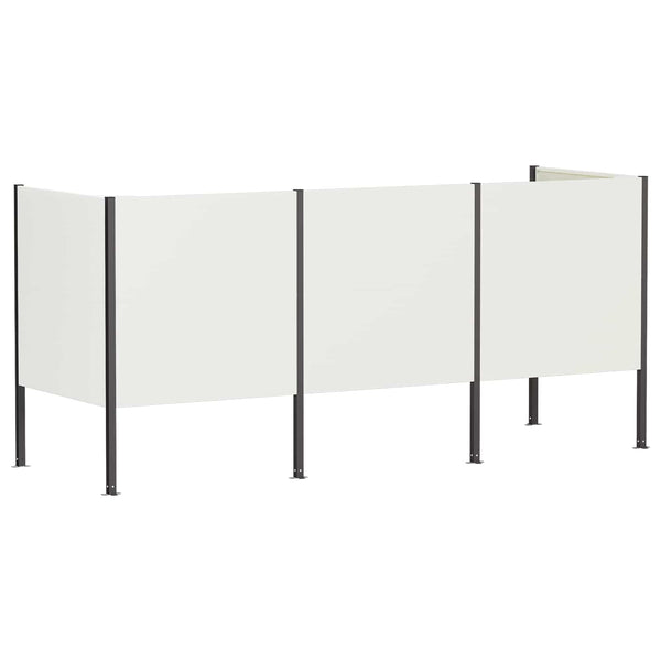 Roska-astian näyttö 249 x 85 x 113 cm Teräs valkoinen