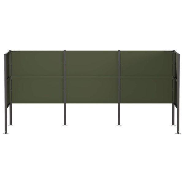 Roska-astian näyttö 249 x 85 x 113 cm Teräs Oliivinvihreä