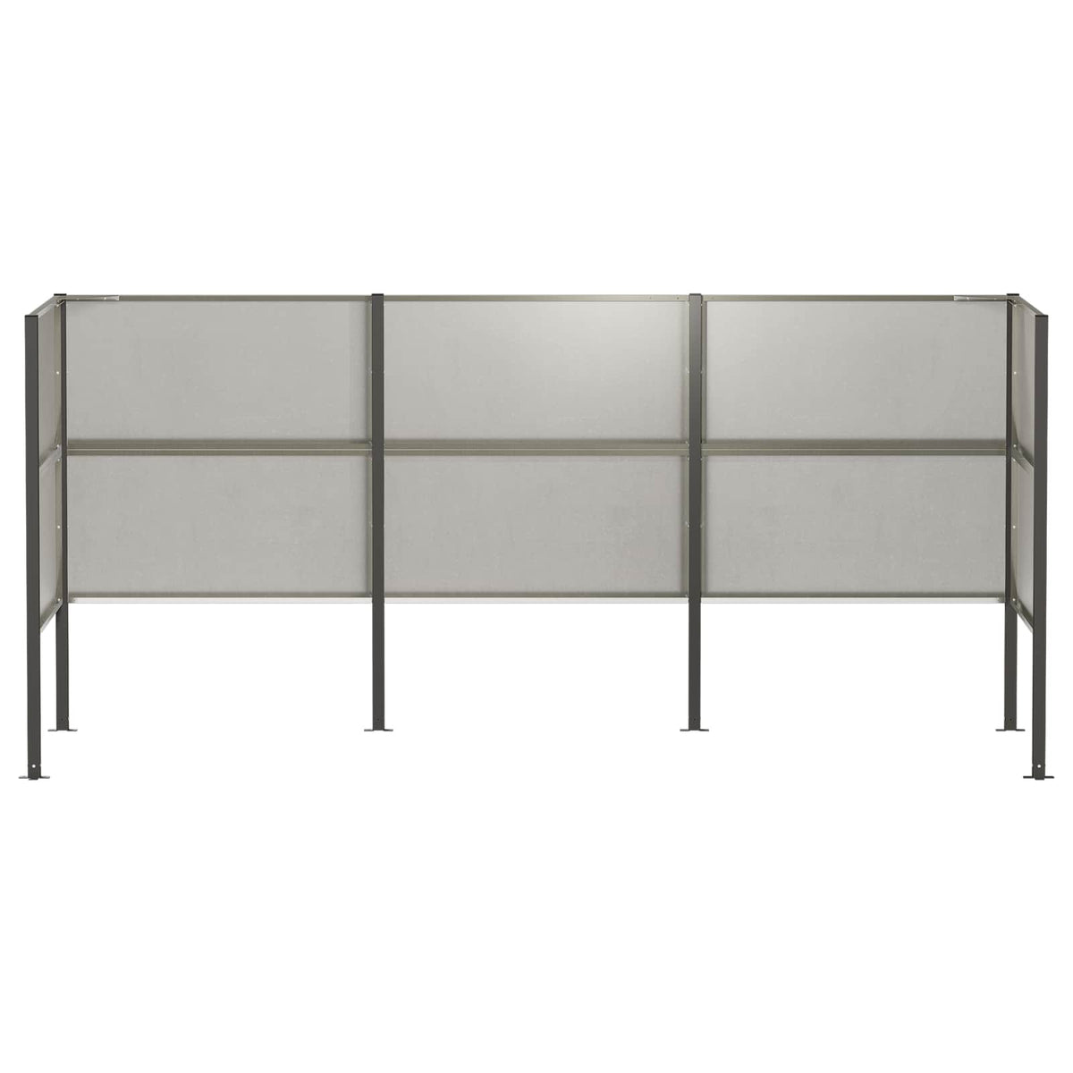 Roska-astian näyttö 249 x 85 x 113 cm Ruostumaton teräs Hopea