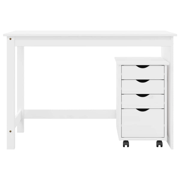 Työpöytäsarjat 2 kpl valkoinen Täysi mänty