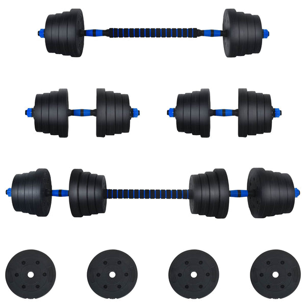2-in-1 Käsipainosetti 40kg Musta ja Sininen