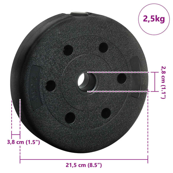 2-in-1 Käsipainosetti 40kg Musta ja Sininen