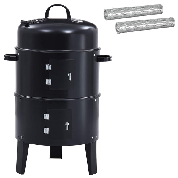 Ulkoilma grilli Ø 40 x 80 cm Teräs Musta