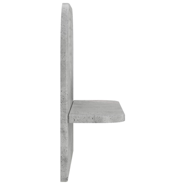 Seinähylly 2 kpl Betoninharmaa 41 x 13,5 x 37,5 cm Tekninen puu
