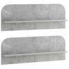 Seinähylly 2 kpl Betoninharmaa 102 x 13.5 x 37.5 cm