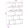 Seinähylly Vanha puu 70 x 17 x 101 cm Tekninen puu