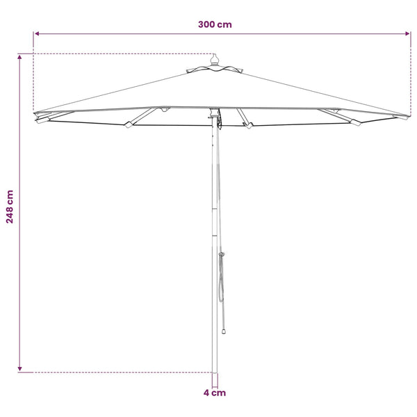 Puutarhavarjo Ø 300 x 248 cm Tiheä Eukalyptuspuu Antrasiitti