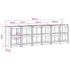 Ulkokeittiökaappi MEPPEL 4 kpl Luonnollinen Douglas