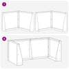 Pato 2 kpl 50 x 50 x 30 cm Teräs valkoinen