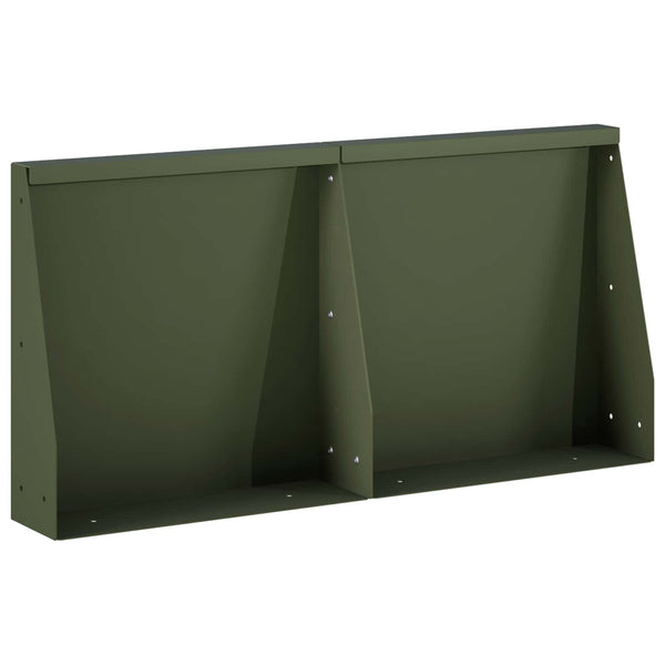 Pato 2 kpl 40 x 12 x 30 cm Teräs Oliivinvihreä