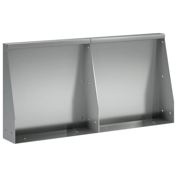 Pato 2 kpl 40 x 12 x 30 cm Galvanoitu teräs Hopea