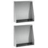 Pato 2 kpl 40 x 12 x 30 cm Galvanoitu teräs Hopea
