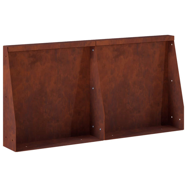 Pato 2 kpl 40 x 12 x 30 cm Säänkestävä teräs Ruosteinen