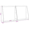 Pato 2 kpl 40 x 12 x 40 cm Ruostumaton teräs Hopea