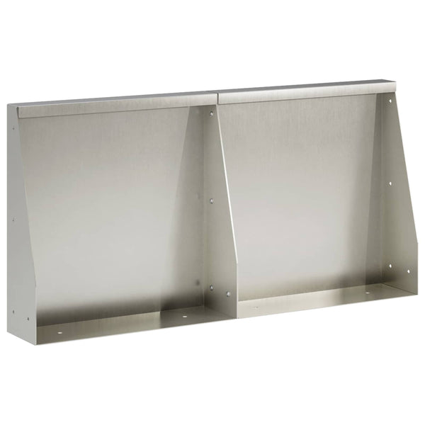 Pato 2 kpl 40 x 12 x 50 cm Ruostumaton teräs Hopea