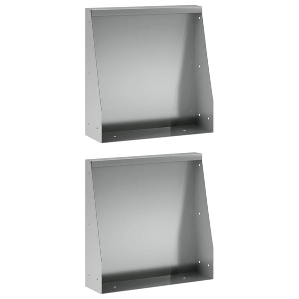 Pato 2 kpl 40 x 12 x 50 cm Galvanoitu teräs Hopea