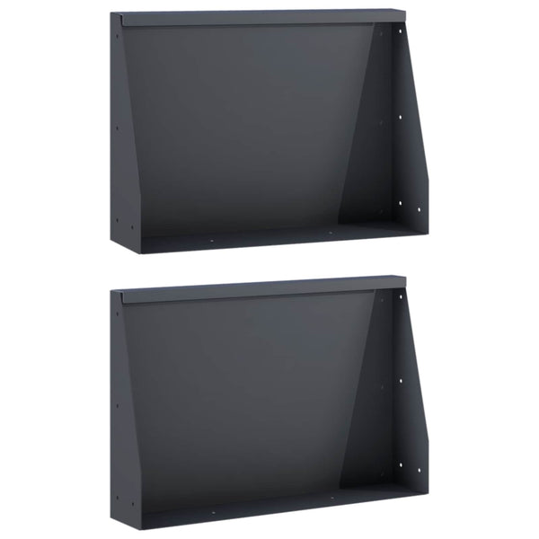 Pato 2 kpl 60 x 12 x 30 cm Teräs Antrasiitti