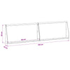Pato 2 kpl 80 x 12 x 30 cm Galvanoitu teräs Hopea