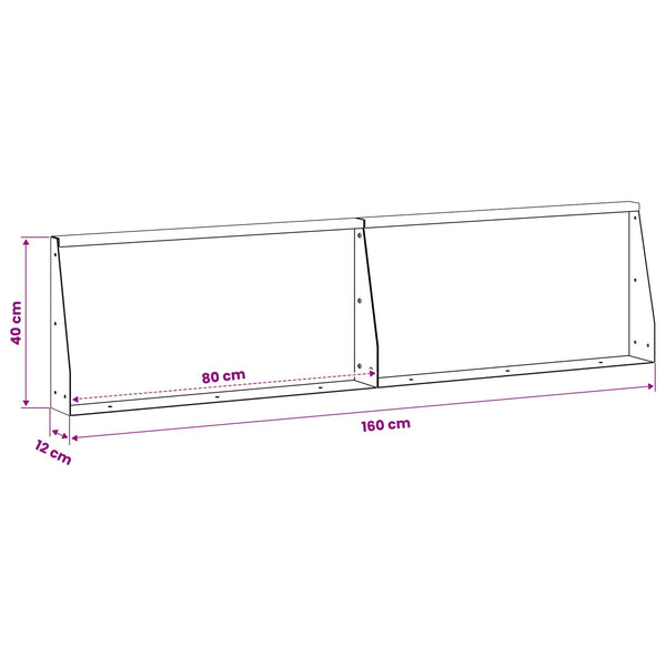 Pato 2 kpl 80 x 12 x 40 cm Teräs Oliivinvihreä