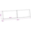Pato 2 kpl 80 x 12 x 40 cm Galvanoitu teräs Hopea