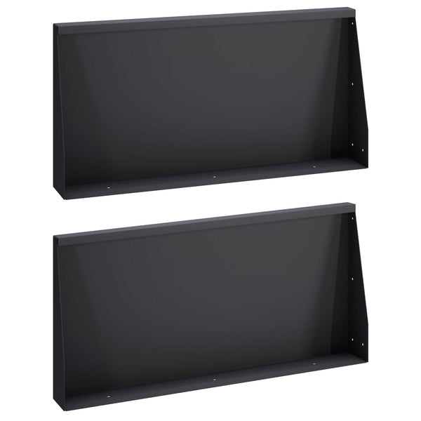 Pato 2 kpl 80 x 12 x 50 cm Teräs Musta