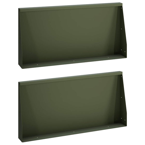 Pato 2 kpl 80 x 12 x 50 cm Teräs Oliivinvihreä