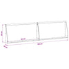 Pato 2 kpl 80 x 12 x 50 cm Ruostumaton teräs Hopea