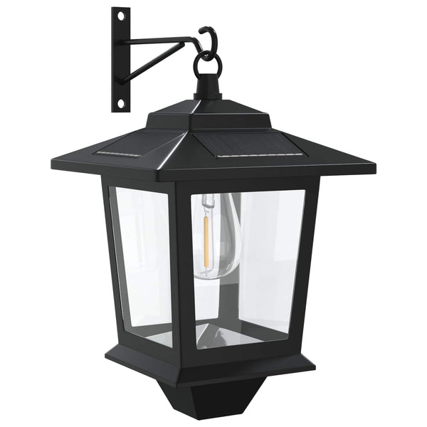 Seinävalaisin with LED Bulb 2 kpl Musta 19 x 14 x 25 cm