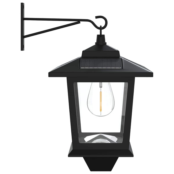 Seinävalaisin with LED Bulb 2 kpl Musta 19 x 14 x 25 cm