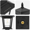 Lyhtypylväs-setti with LED Bulb 2 kpl Musta 16 x 16 x 156 cm