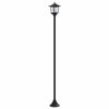 Lyhtypylväs-setti with LED Bulb 2 kpl Musta 16 x 16 x 156 cm