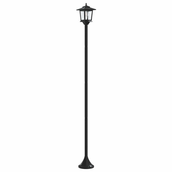 Lyhtypylväs-setti with LED Bulb 2 kpl Musta 16 x 16 x 156 cm