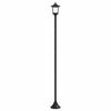 Lyhtypylväs-setti with LED Bulb 2 kpl Musta 16 x 16 x 156 cm
