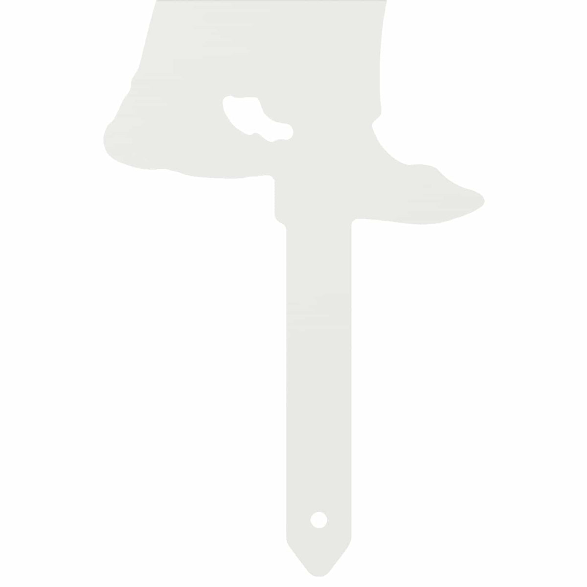 Puutarhakeppi 38 x 15 cm Teräs valkoinen