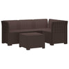 4-Hengen Puutarhasohva Rattan Näyttää PP Ruskea
