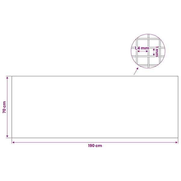 Valoaukko peite klipsillä 2 kpl 70 x 190 cm Lasikuitu Harmaa