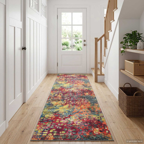 Mattojuoksija LESAKA värikäs 50 x 200 cm Timantti sametti