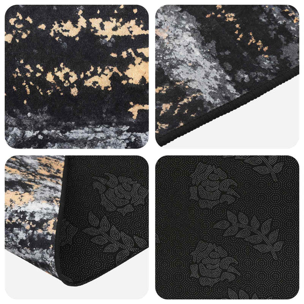 Mattojuoksija LESAKA Musta ja kulta 50 x 300 cm