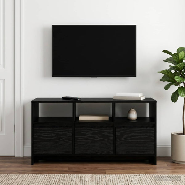 TV-kaappi 102 x 37,5 x 52,5 cm Musta tammi Tekninen puu