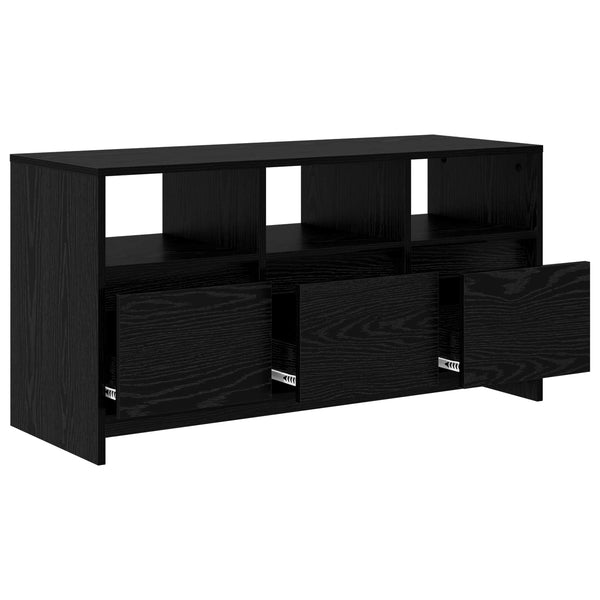 TV-kaappi 102 x 37,5 x 52,5 cm Musta tammi Tekninen puu