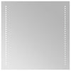 LED kylpyhuonemirror Läpinäkyvä 50 x 50 cm karkaistu lasi