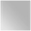 LED kylpyhuonemirror Läpinäkyvä 60 x 60 cm karkaistu lasi