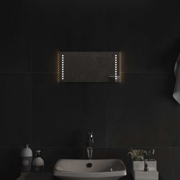 LED kylpyhuonemirror Läpinäkyvä 40 x 20 cm karkaistu lasi