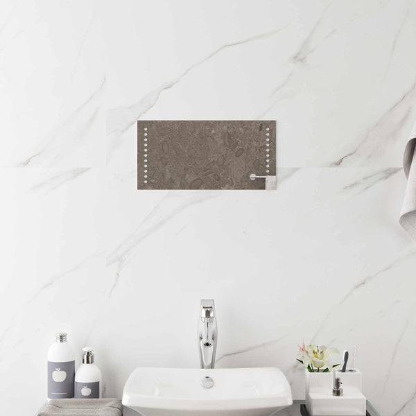 LED kylpyhuonemirror Läpinäkyvä 40 x 20 cm karkaistu lasi