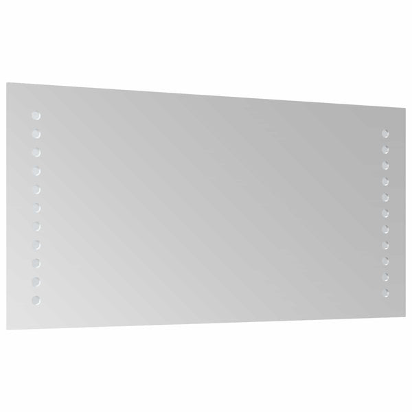 LED kylpyhuonemirror Läpinäkyvä 40 x 20 cm karkaistu lasi