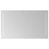 LED kylpyhuonemirror Läpinäkyvä 50 x 30 cm karkaistu lasi